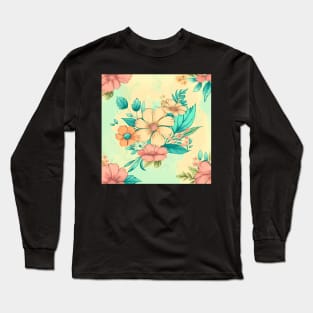 Spring Wildflower Pattern Long Sleeve T-Shirt